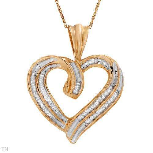 Heart Necklace With 0.50CTW GENUINE DIAMONDS in Yellow Gold***NO RESERVE***