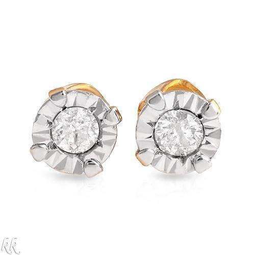Brand New Stud Earrings With Genuine Diamonds