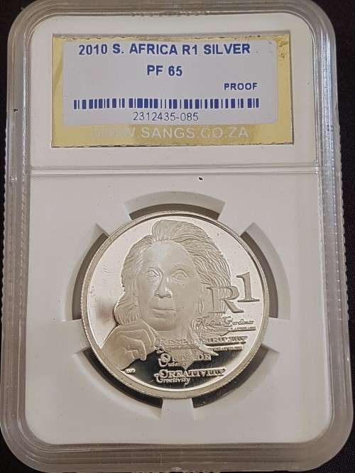 2010 NADINE GORDIMER PF65 GRADED