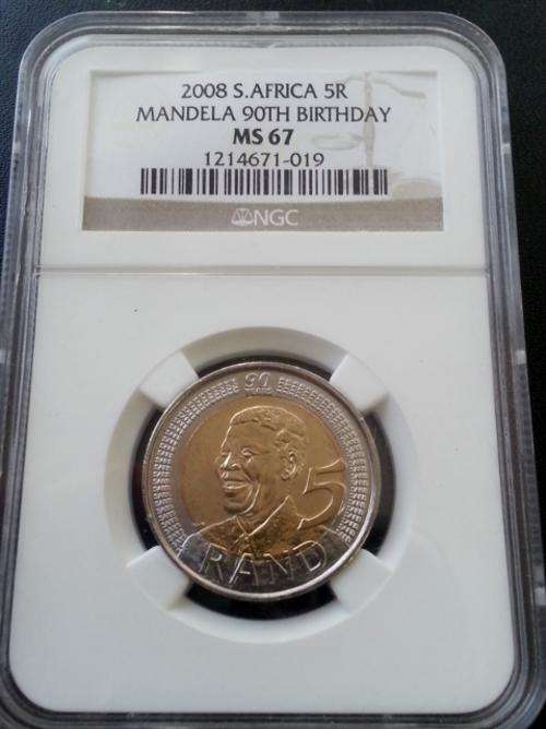 MANDELA BIRTHDAY 2008 MS67 NGC GRADED