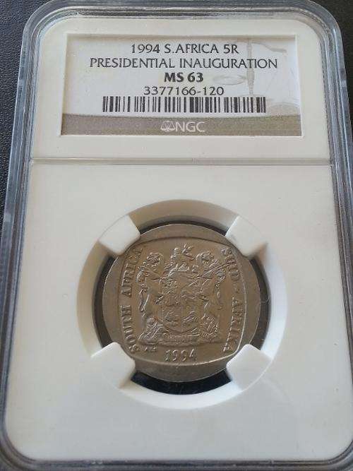 1994 INAUGURATION R5 NGC GRADED MS 63