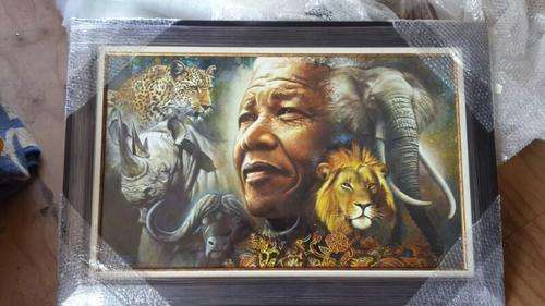 Beautiful Printed Canvas of Mandela and The Big 5