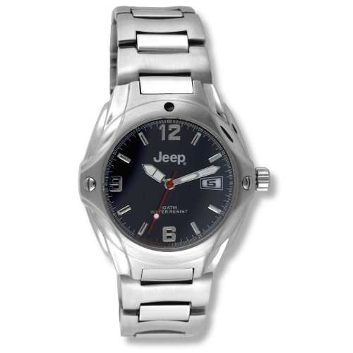 *BRAND NEW & GENIUNE* JEEP GENTS BLACK DIAL BRACELET WATCH WITH DATE