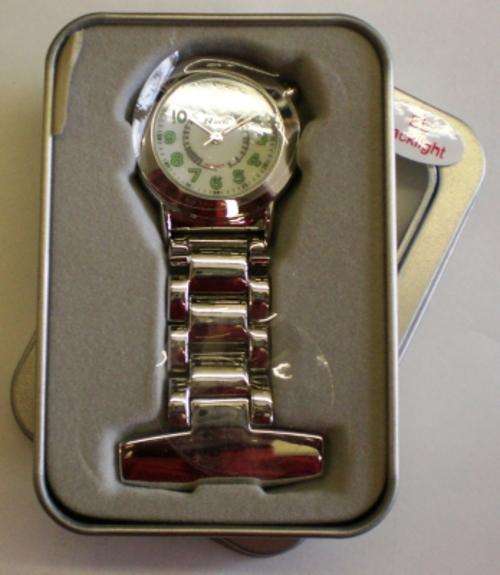 Brand New Ladies NURSES FOB WATCH WITH EL BACK LIGHT