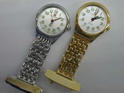 Brand New Ladies NURSES FOB WATCH - Gilt colour