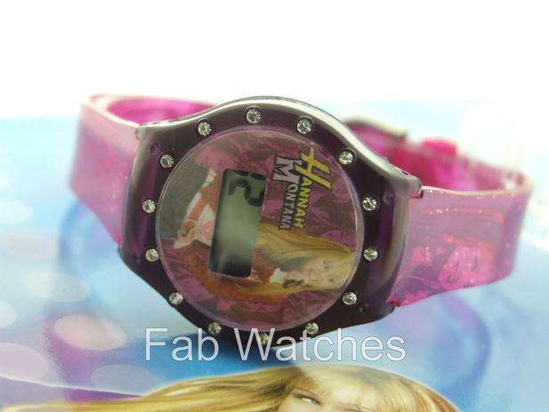 Brand New HANNAH MONTANA PURPLE STRAP LCD WATCH