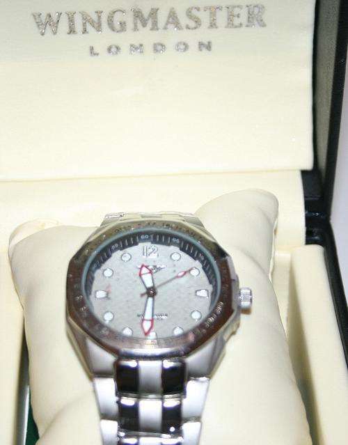 Brand New London WINGMASTER Designer Mens watch - metal strap