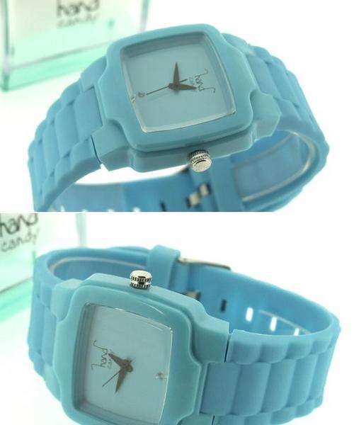 Brand New Ladies Hand Candy Ladies Square Silcon Blue