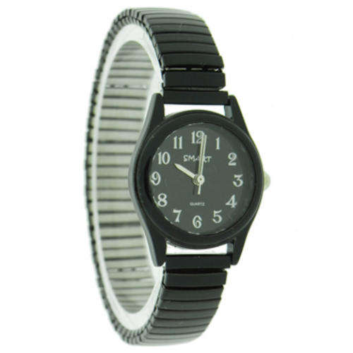 Brand New Ladies Black Face Watch with Stretch strap - NO RESERVE - BARGAIN