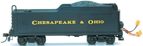 HO Bachmann USRA Long Tender Painted, Chesapeake & Ohio