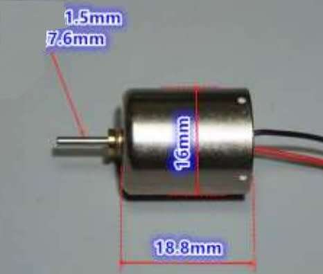 12V 12000RPM 5-Pole Coreless  Electric Motor  16mm x 18.8mm