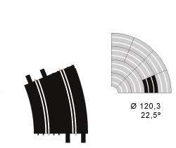 Ninco R3 Outer (22.5 Deg) Radius Curve Track Section