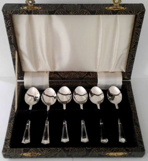 Lanson Ltd, Birmingham Hallmarked Silver Coffee Spoons 1944