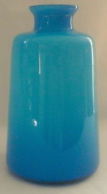 Large Turquoise white cased vase