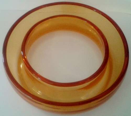 Retro amber flower ring