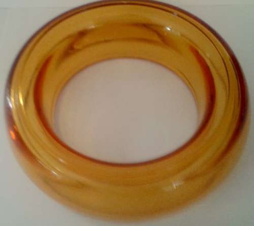 Retro amber flower ring