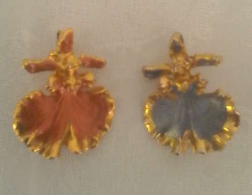 Two Vintage Brooch and pendant combination - Orchids