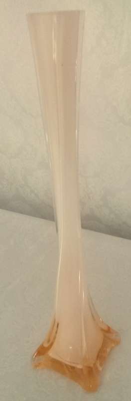 Narrow tall bud glass vase