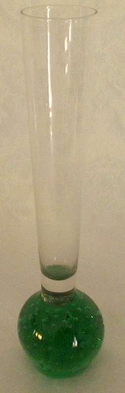 Vintage Green Based bud vase