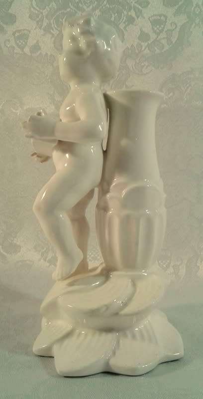 Vintage Balboa Cherub figurine and vase (Please read description)