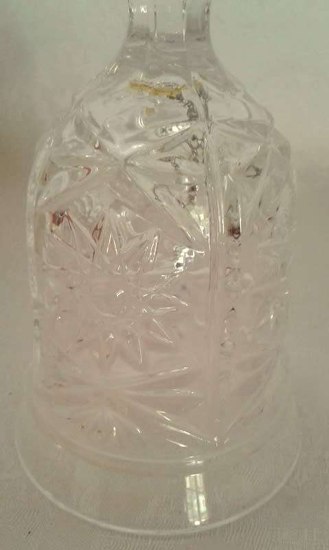 Large  Anchor Hocking style glass vintage bell