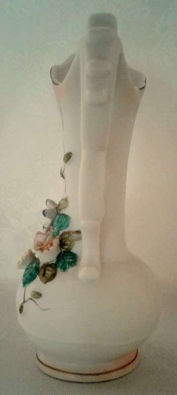 Delightful classical porcelain vase with floral bouquet