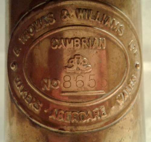 Welsh Miners Lamp - E.Thomas & Willams Ltd  - Made in 1981 in Wales (Numbered)