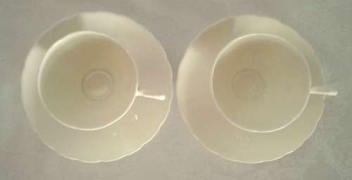 TUSCAN CHINA Vintage pair - Plant Duo's in White