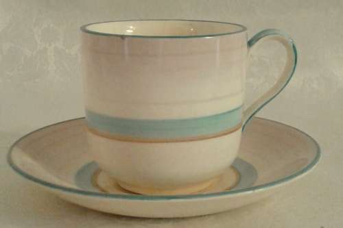 Greys Pottery (Stoke-on-trent) 1930`S Blue Stripe Pattern Demi Set