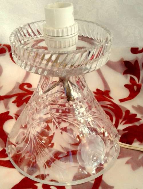 Magnificent Rose Cut Crystal Lamp (please read description)