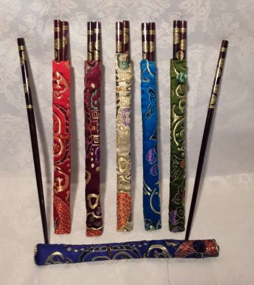 Lovely chopsticks in handmade cases from Thailand