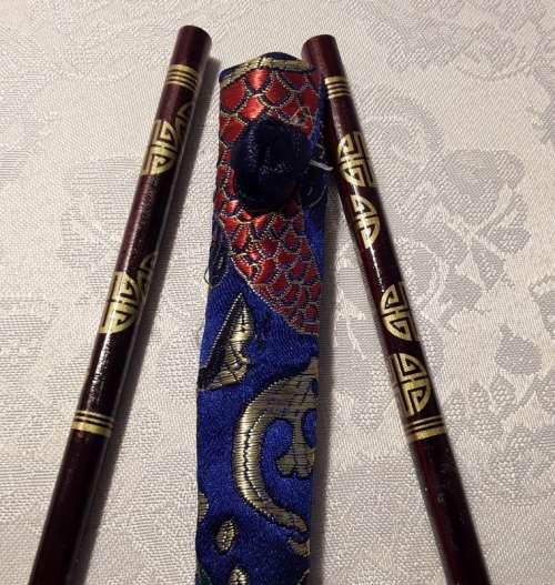 Lovely chopsticks in handmade cases from Thailand