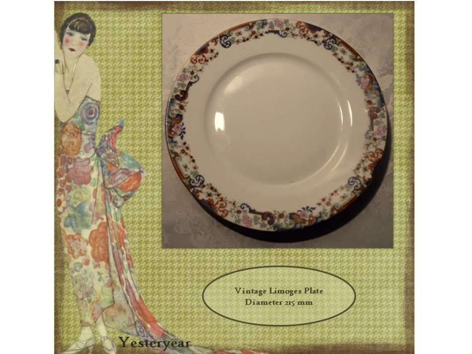Vintage Limoges plate with a classical design