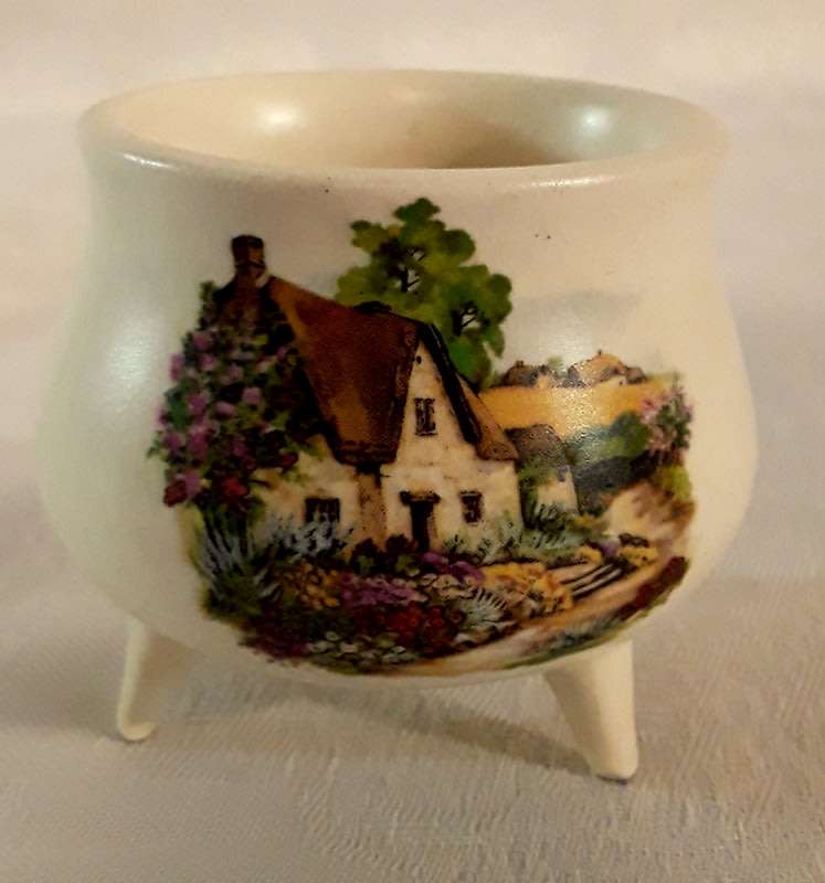 Pair of matching ornaments  English country Scene