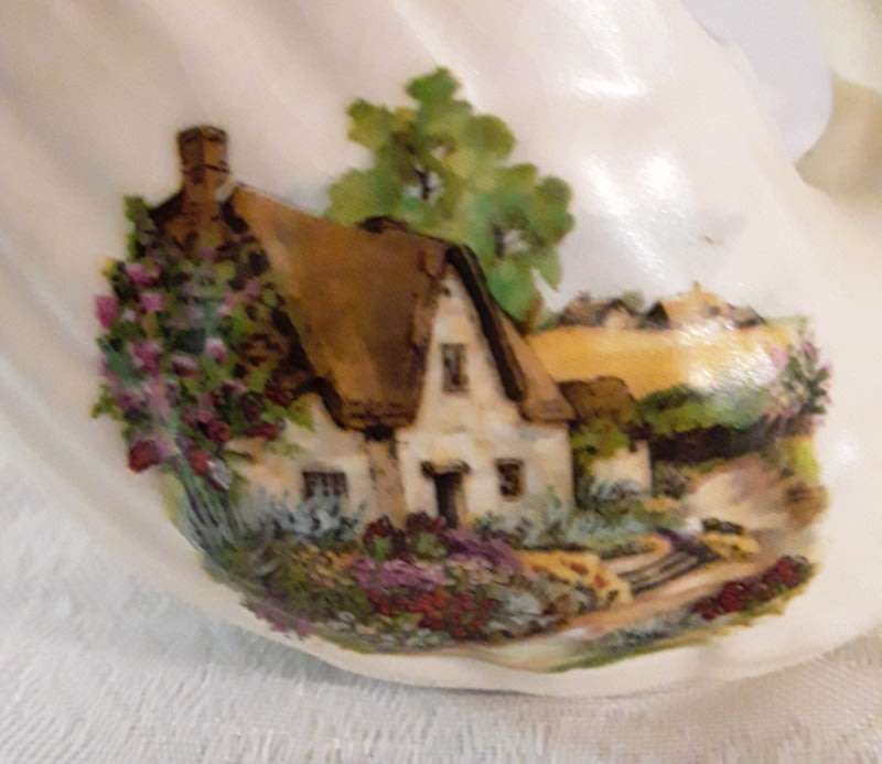 Pair of matching ornaments  English country Scene