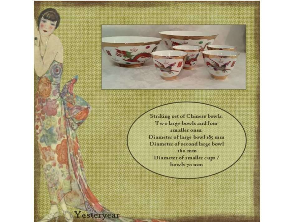 Striking set of Chinese bowls