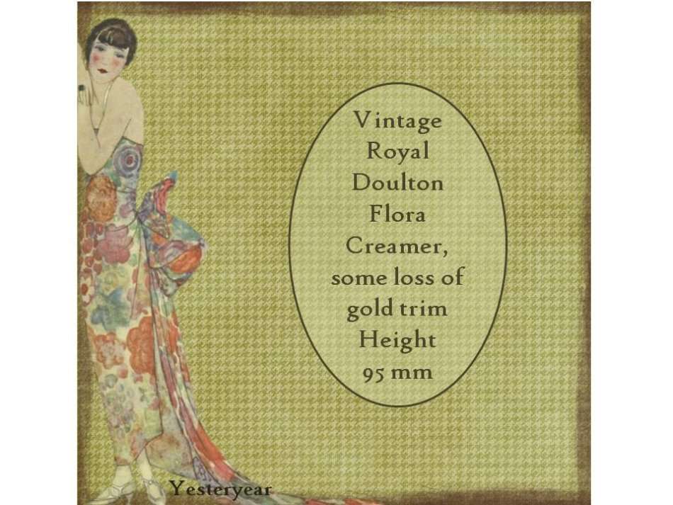 Vintage Royal Doulton Flora Creamer