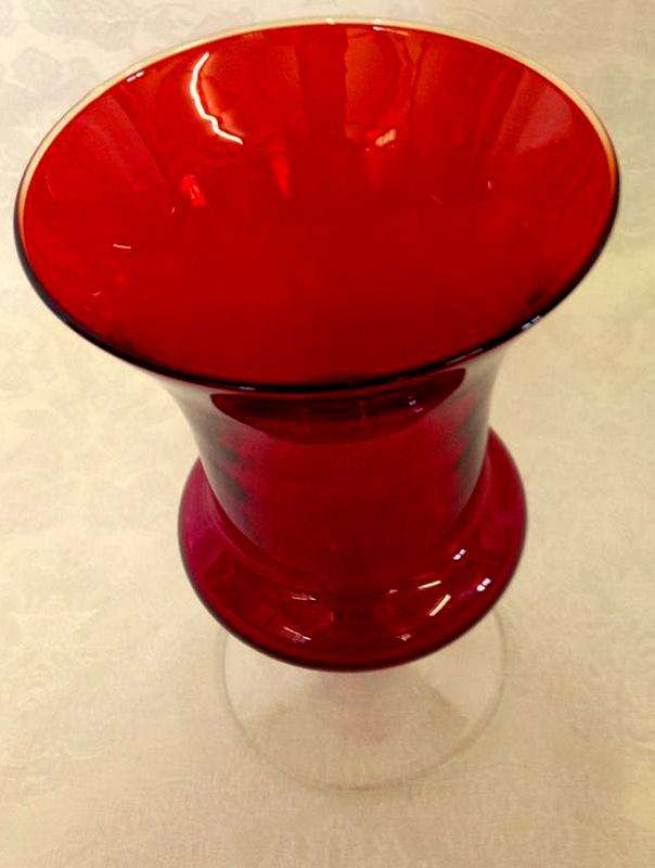 Vintage Deep Red Medium sized Vase