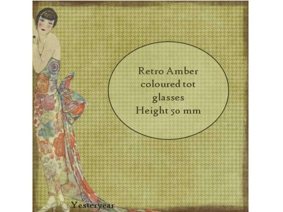 Retro Amber tot Glasses