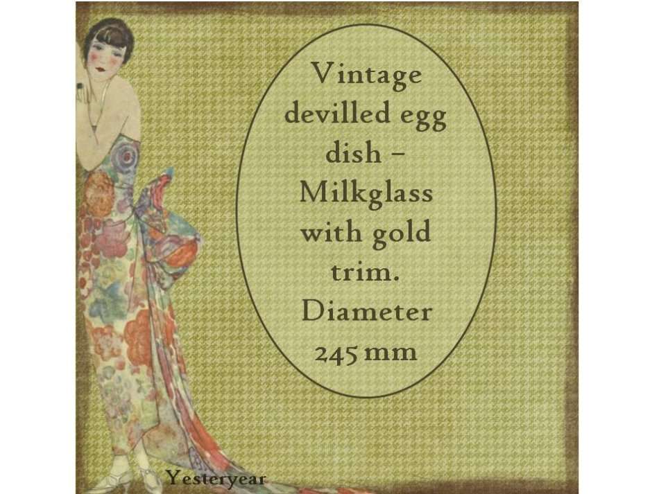 Vintage Milk Glass devilled egg dish