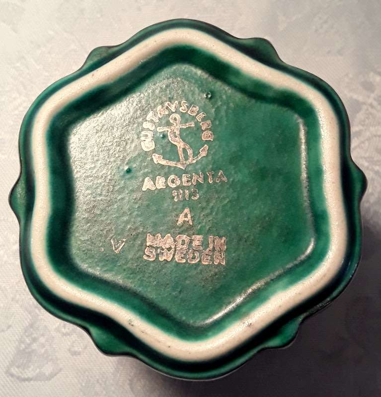 Swedish Art Deco Small Vase Gustavsberg Argenta A Design by Wilhem Kage