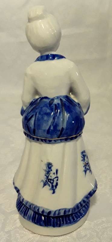 Blue and White Vintage Style Figurines