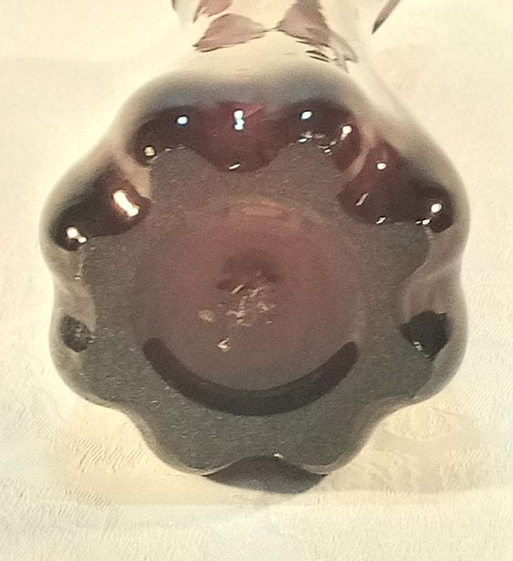 Vinking Swung Glass Finger vase 1950s Amethyst