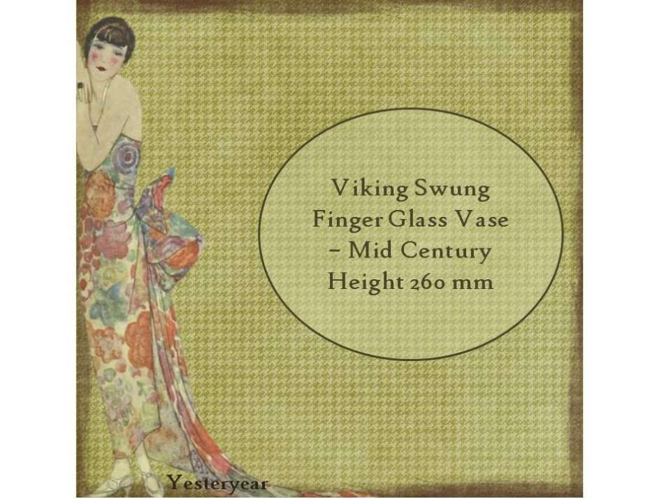 Vinking Swung Glass Finger vase 1950s Amethyst