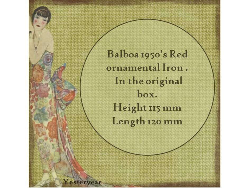 Balboa 1950s Red Iron Ornament