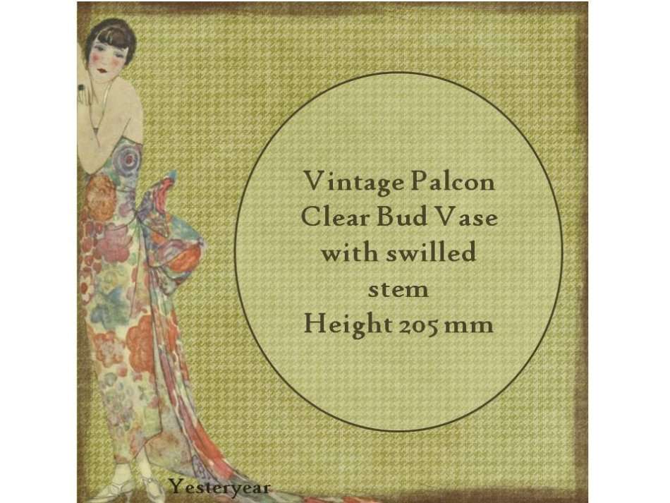 Palcon vintage clear bud vase