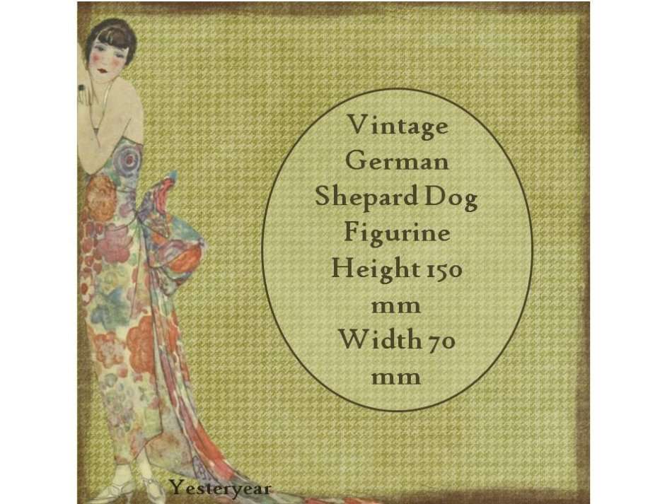 Vintage German Shepard Dog Figurine