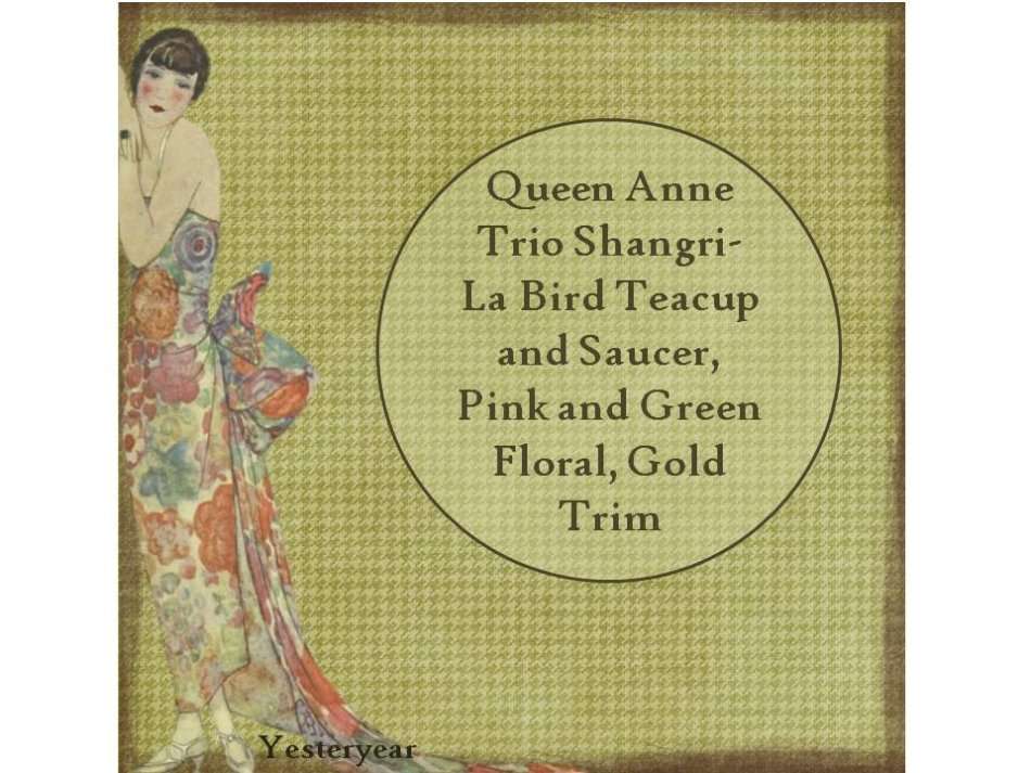 Queen Anne Trio Shangri-La Bird Teacup and Saucer