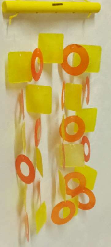 Genuine 1970s Wind chimes Made from Cappa Shell