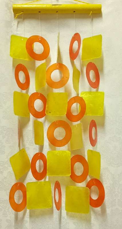 Genuine 1970s Wind chimes Made from Cappa Shell